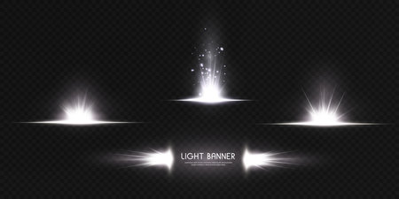 Magical sparkling golden glow effect.のイラスト素材