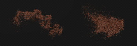 dark, mysterious background with exploding cocoa, coffee splashes, and texturedのイラスト素材