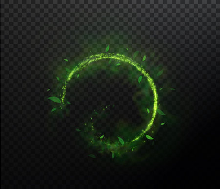 Glowing green abstract with light beams, sparks, and digital effects perfect for tech, party, or futuristic design themes.のイラスト素材