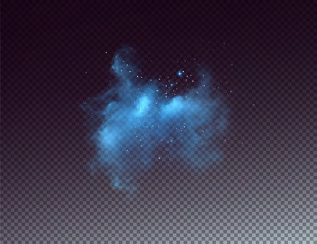 Swirling blue smoke and fog merge on a dark backdropのイラスト素材