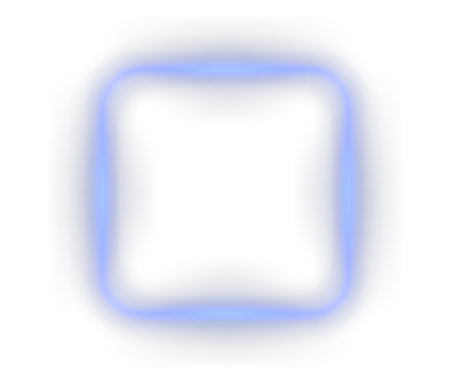 Glowing blue neon frame on a dark backgroundのイラスト素材