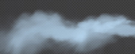 Blue smoke explosion special effect isolated on a transparent backgroundのイラスト素材