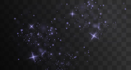 Purple shimmering light effect with soft glow and radiant highlights.のイラスト素材