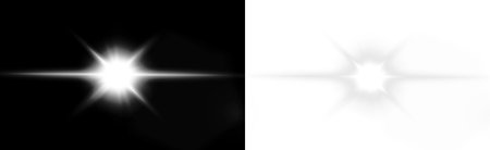 Dynamic Starburst Effect on Black and White Backgroundsのイラスト素材