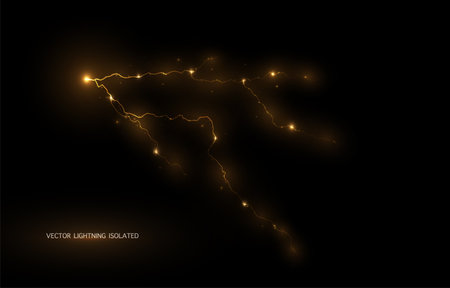 electrifying burst of lightning and power lines against a vibrantのイラスト素材