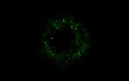 Glowing green abstract with light beams, sparks, and digital effectsのイラスト素材