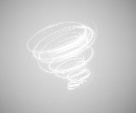Light swirl spiral glow effect PNG overlay for creative projectsの素材
