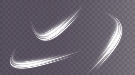 Light white Twirl. Curve light effect of white line. Luminousのイラスト素材