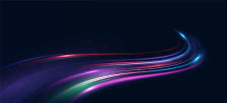 futuristic abstract technology background featuring fast-moving speed lines.のイラスト素材