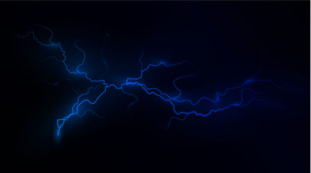 Light isolated vector blue lightning png. Magic light abstract linesのイラスト素材
