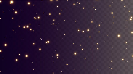 Christmas background. Powder PNG. Magic shining gold dust. Fine, shinyのイラスト素材