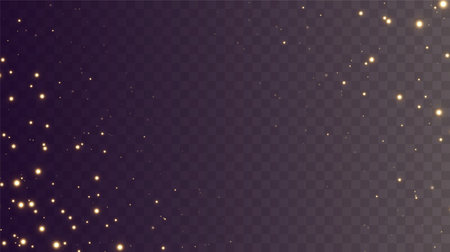 Christmas background. Powder PNG. Magic shining gold dust. Fine, shinyのイラスト素材