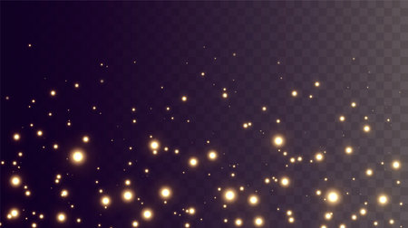 Christmas festive background of light confetti and small shining goldのイラスト素材