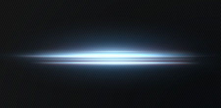 A set of neon or blue Light Glow Flare Starsのイラスト素材