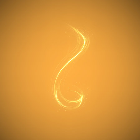 Elegant glowing swirl light effect PNG transparent background design forの素材