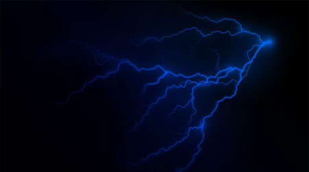 Light isolated vector blue lightning png. Magic light abstract linesのイラスト素材