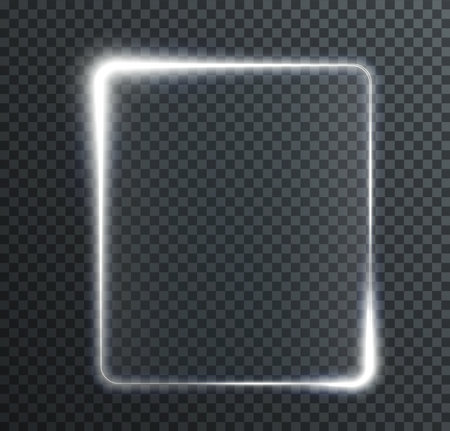 An Elegant and Glowing Frame Set on a Transparent Backgroundのイラスト素材