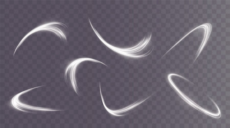 Light white Twirl. Curve light effect of white line. Luminousのイラスト素材