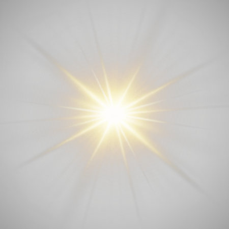 Enjoy a Bright Camera Flash and Light Flare PNG Overlayの写真素材