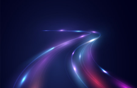 futuristic abstract technology background featuring fast-moving speed lines.のイラスト素材