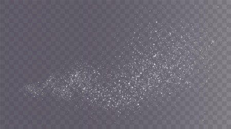 Bokeh light lights effect background. White png dust light. Christmasのイラスト素材