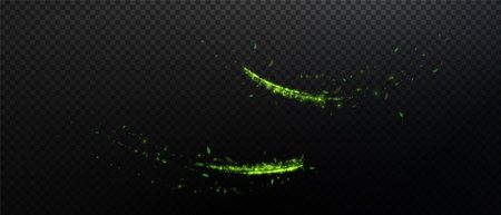 Glowing green abstract with light beams, sparks, and digital effectsのイラスト素材