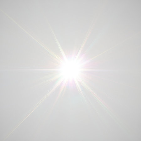 A bright sunlight flare PNG overlay for artistic projects, addingの素材