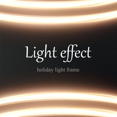 Luminous gold lines of speed. Light glowing effect. Abstract motionのイラスト素材