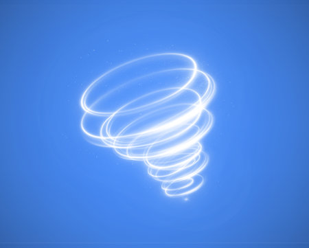 Swirling light spiral PNG effect for backgrounds luminous spiral PNGの素材