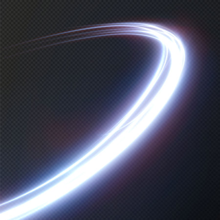 Luminous blue lines of speed. Light glowing effect. Abstract motionのイラスト素材