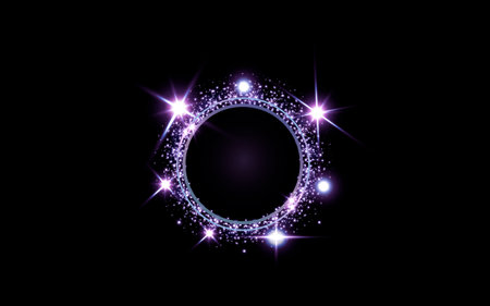 Gold sparks and gold stars sparkle with a special lightのイラスト素材