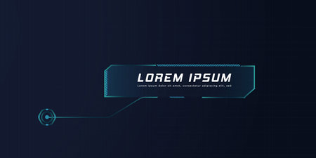 Futuristic style leader callout HUD.のイラスト素材