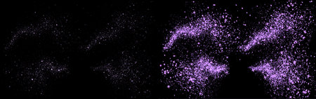 vivid dance imagery, colorful motion particles with dual eruptions suitableの写真素材