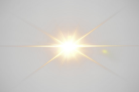 Bright Light Flare Burst Effect PNG Overlay Transparent Background forの写真素材
