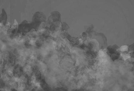 Dark Cloudy Smoke Overlay PNG Background with Transparent Effect for