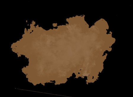 Abstract Organic Shape Brown Overlay PNG with Transparent Background forの写真素材