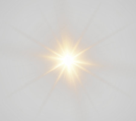 A stunning Bright Camera Flash and Light Flare PNG Overlayの写真素材