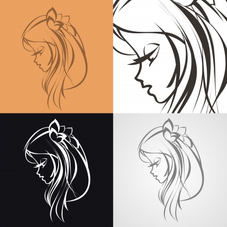 beautiful ladyのイラスト素材