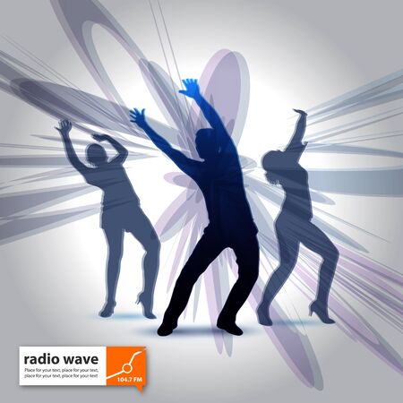 radio waveのイラスト素材