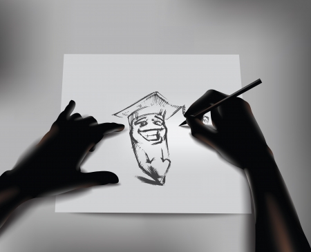 Human hand  illustrationのイラスト素材