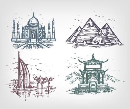 The countries of the world. Author's illustration のイラスト素材