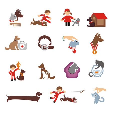 Dog & Cat icons set のイラスト素材
