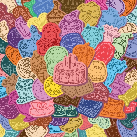 Dessert  Vector formatのイラスト素材
