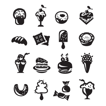Dessert icon setのイラスト素材