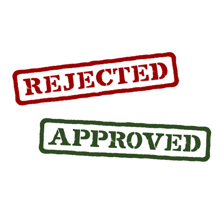 Rejected and approved  Vector formatのイラスト素材