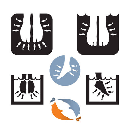 fish massageのイラスト素材