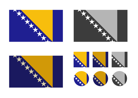 Bosnia and Herzegovina  Vector formatのイラスト素材