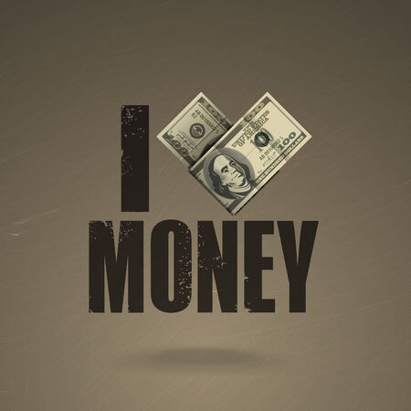 I love money  Vector formatのイラスト素材