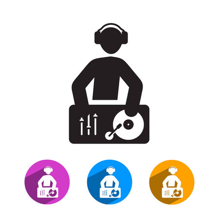 DJ icon  Vector formatのイラスト素材