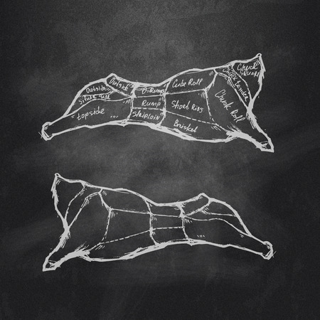 Meat cutting のイラスト素材